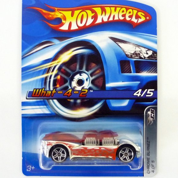 Hot Wheels What-4-2 #069 Chrome Burnerz 4 of 5 Chrome Die-Cast Car 2006 - Picture 1 of 1